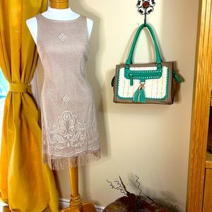 Vintage Gold Fringe Dress